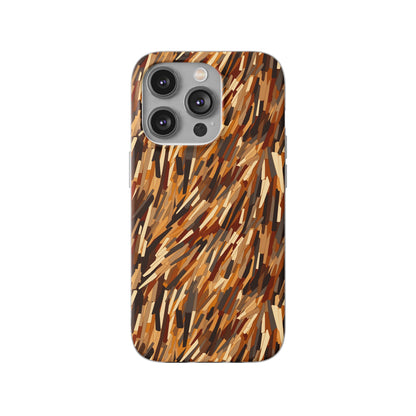 Fragmented Forest: Autumn's Abstract Palette Flexible Phone Case