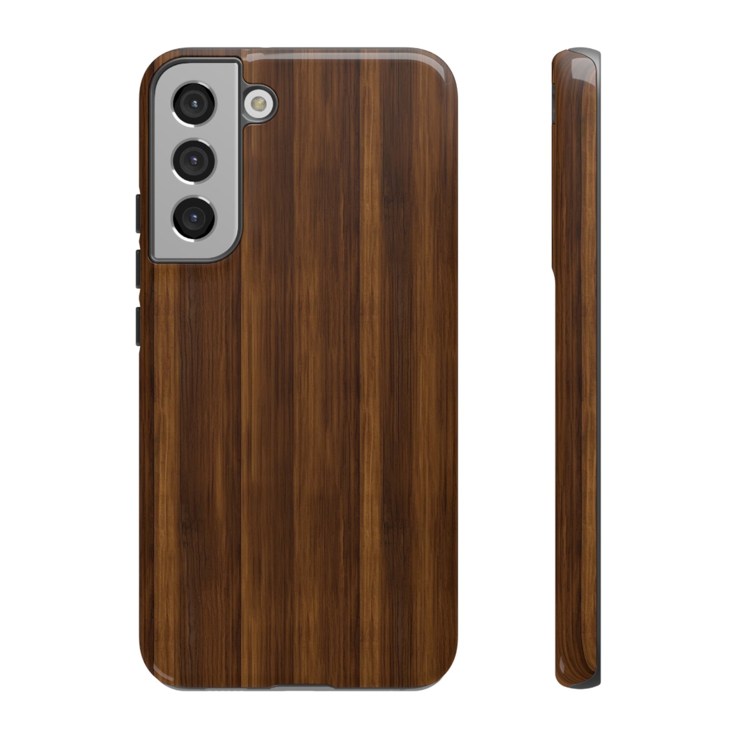 Luxurious Faux Dark Walnut Essence Phone Case - Rich and Refined Natural Wood Design - Tough Cases