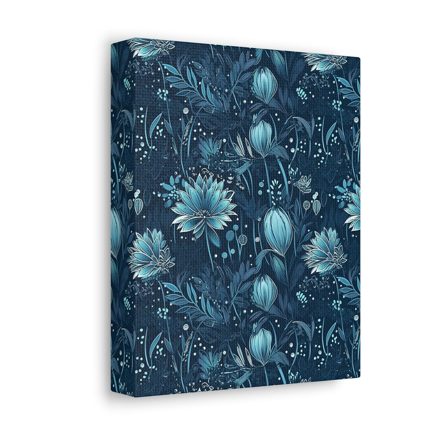 Metallic Blue Scilla - Shimmering Spring Wall Art Canvas