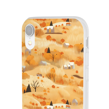 Harvest Homestead: Whimsical Autumn Villages - Flexible Phone Case