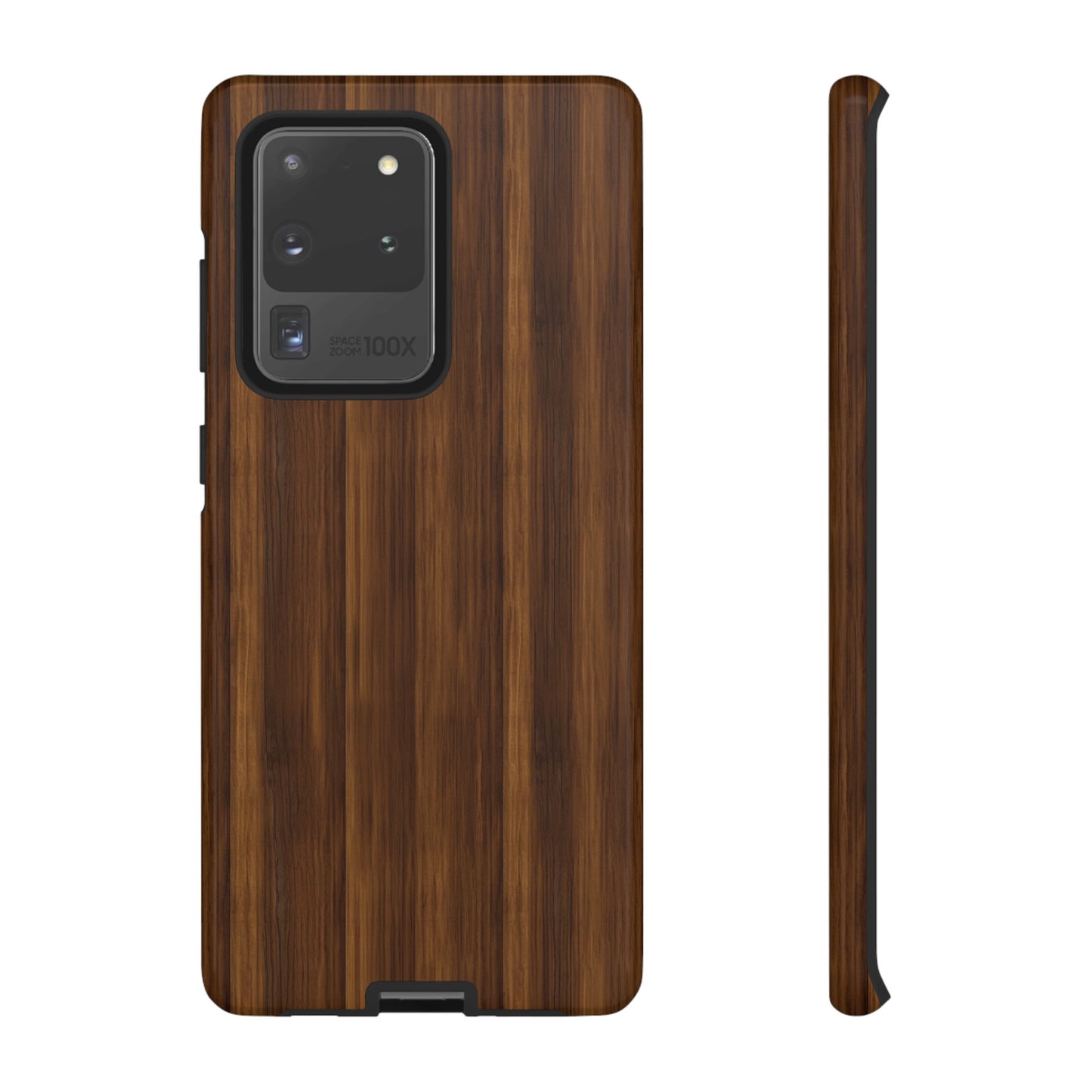 Luxurious Faux Dark Walnut Essence Phone Case - Rich and Refined Natural Wood Design - Tough Cases