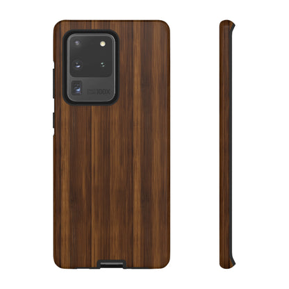 Luxurious Faux Dark Walnut Essence Phone Case - Rich and Refined Natural Wood Design - Tough Cases