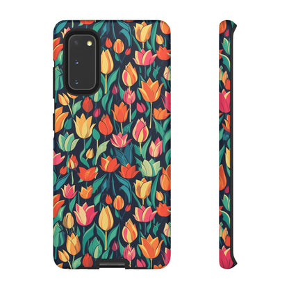 Tulip Medley Tough Phone Case - Vibrant Spring Floral Design