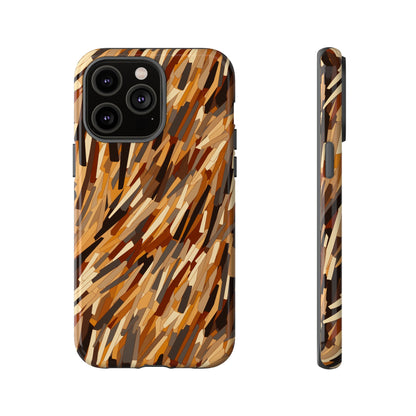 Fragmented Forest: Autumn's Abstract Palette Tough Phone Case