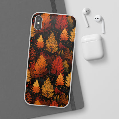 Bronzed Forest: A Chromatic Landscape - Flexible Phone Case