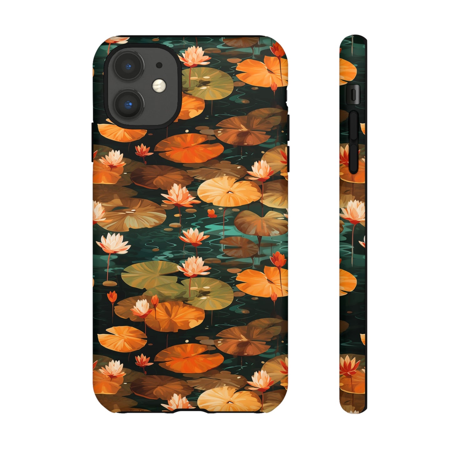 Orange Lotus Whisper: Autumn on the Water - Tough Phone Case