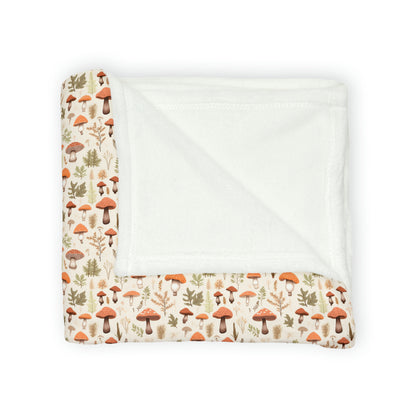 Mushroom Haven: Autumnal Tones Botanical Illustration - The Ideal Throw for Sofas