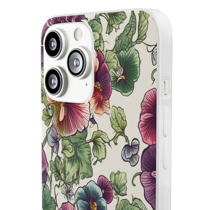 Watercolour Pansy Phone Case - Delicate Floral Elegance - Spring Collection - Flexi Cases Phone Case Pattern Symphony   