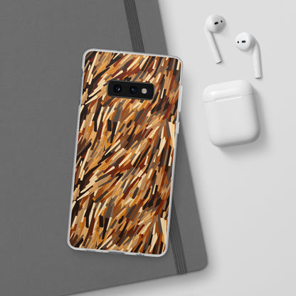 Fragmented Forest: Autumn's Abstract Palette Flexible Phone Case