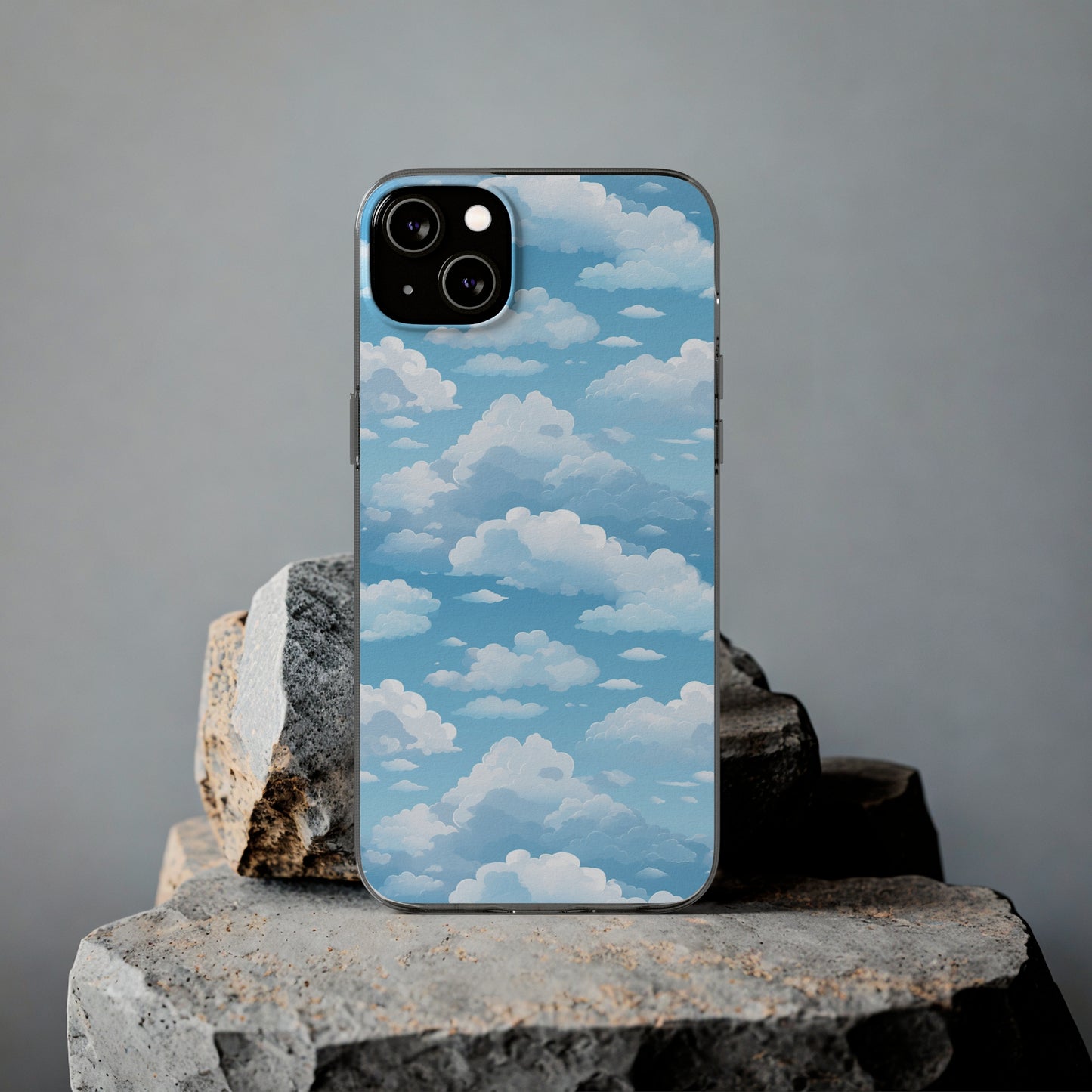 Boundless Azure Horizon - Calm Sky Design Soft Phone Case for IPhone, Samsung, and Google Pixel Phone Case Pattern Symphony   