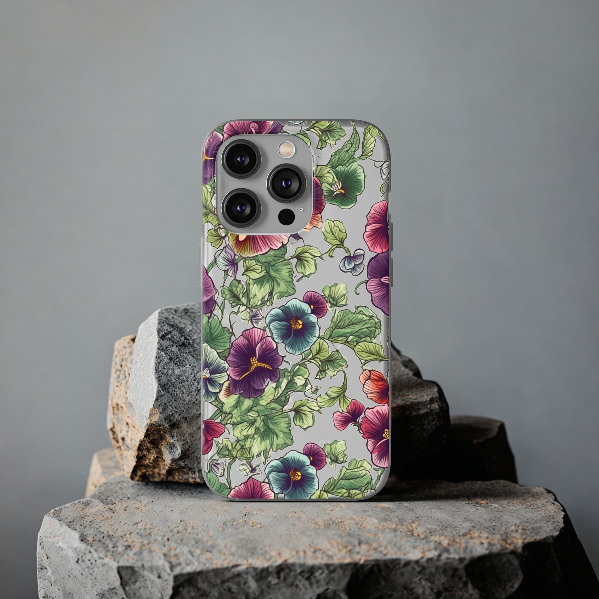 Watercolour Pansy Phone Case - Delicate Floral Elegance - Spring Collection - Flexi Cases Phone Case Pattern Symphony   