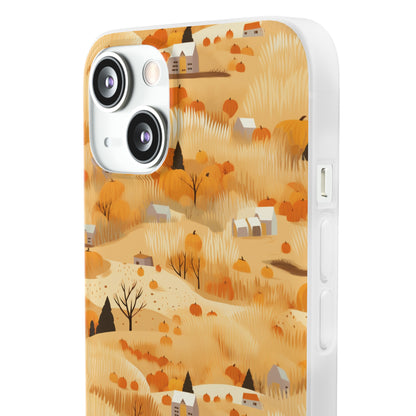 Harvest Homestead: Whimsical Autumn Villages - Flexible Phone Case