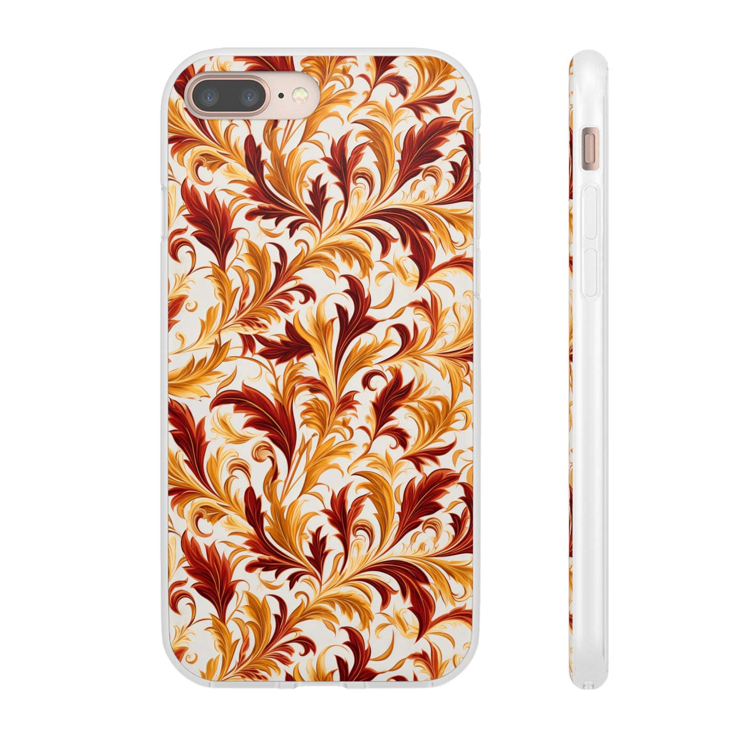 Swirling Autumn: Vortexes of Fall Foliage in Gold and Bronze - Flexible Phone Case