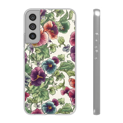 Watercolour Pansy Phone Case - Delicate Floral Elegance - Spring Collection - Flexi Cases Phone Case Pattern Symphony   