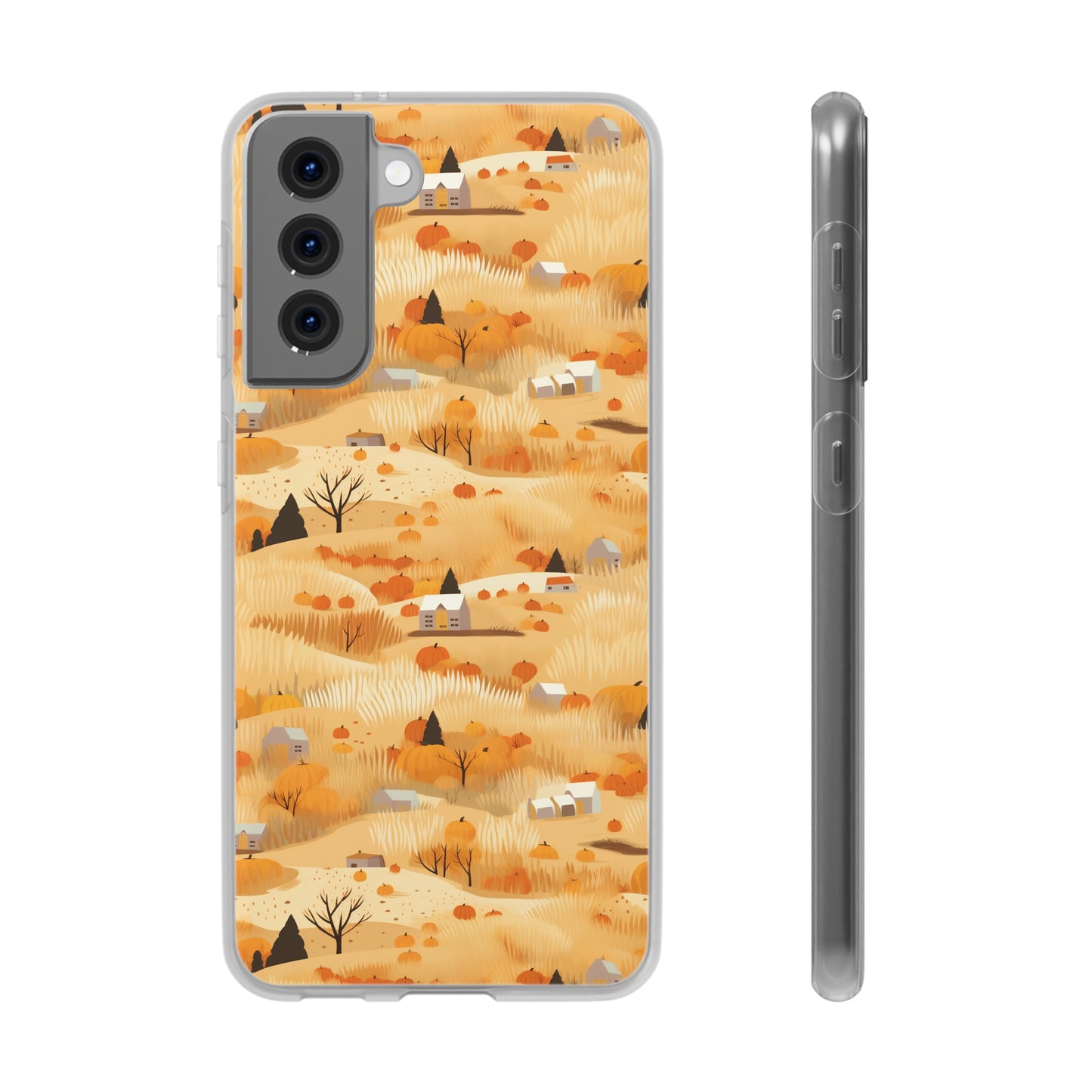 Harvest Homestead: Whimsical Autumn Villages - Flexible Phone Case