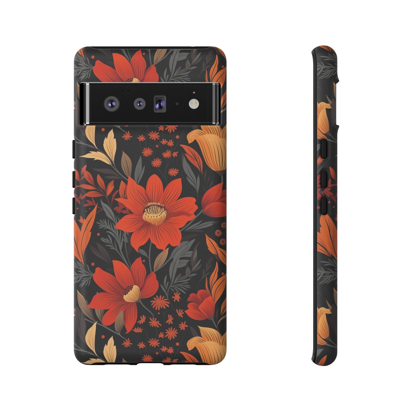 Autumn Blossom Noir: A Dark Floral Canvas Tough Case