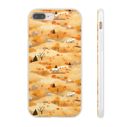 Harvest Homestead: Whimsical Autumn Villages - Flexible Phone Case