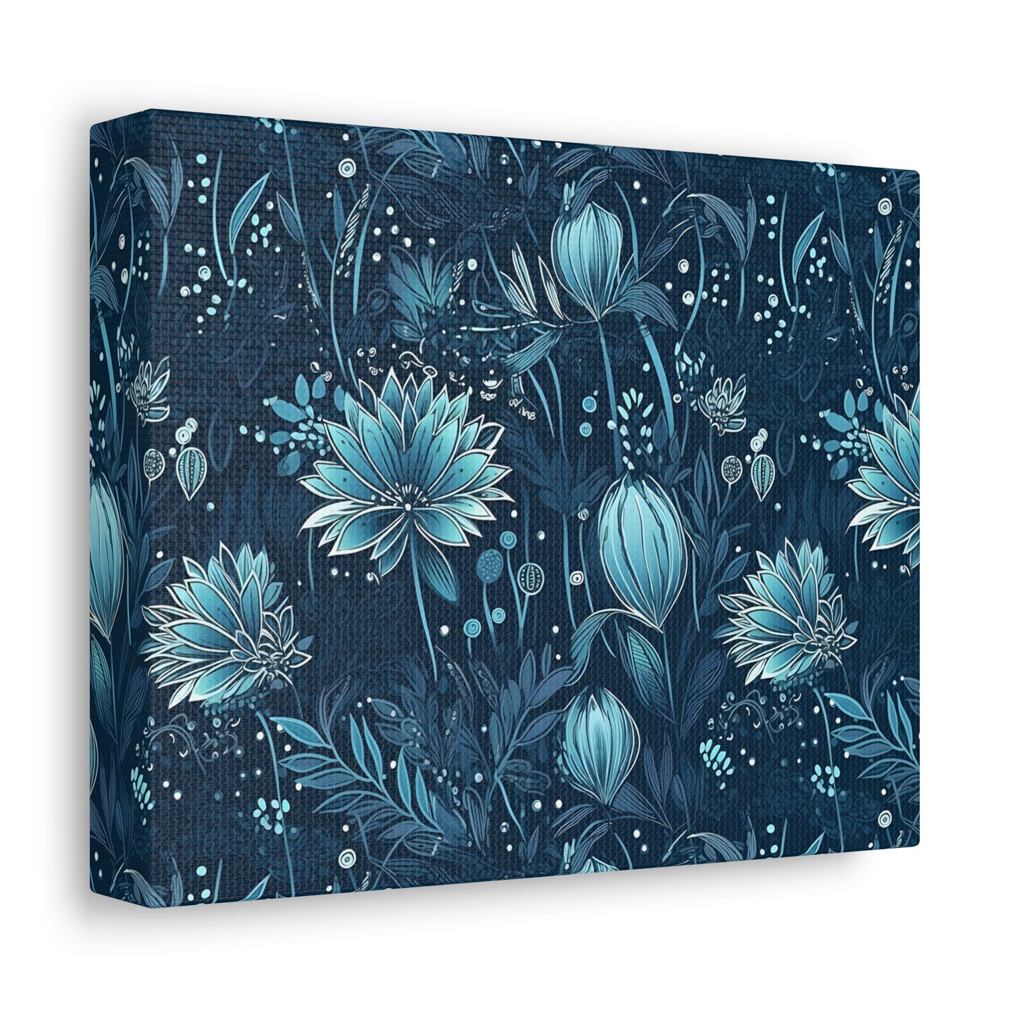 Metallic Blue Scilla - Shimmering Spring Wall Art Canvas