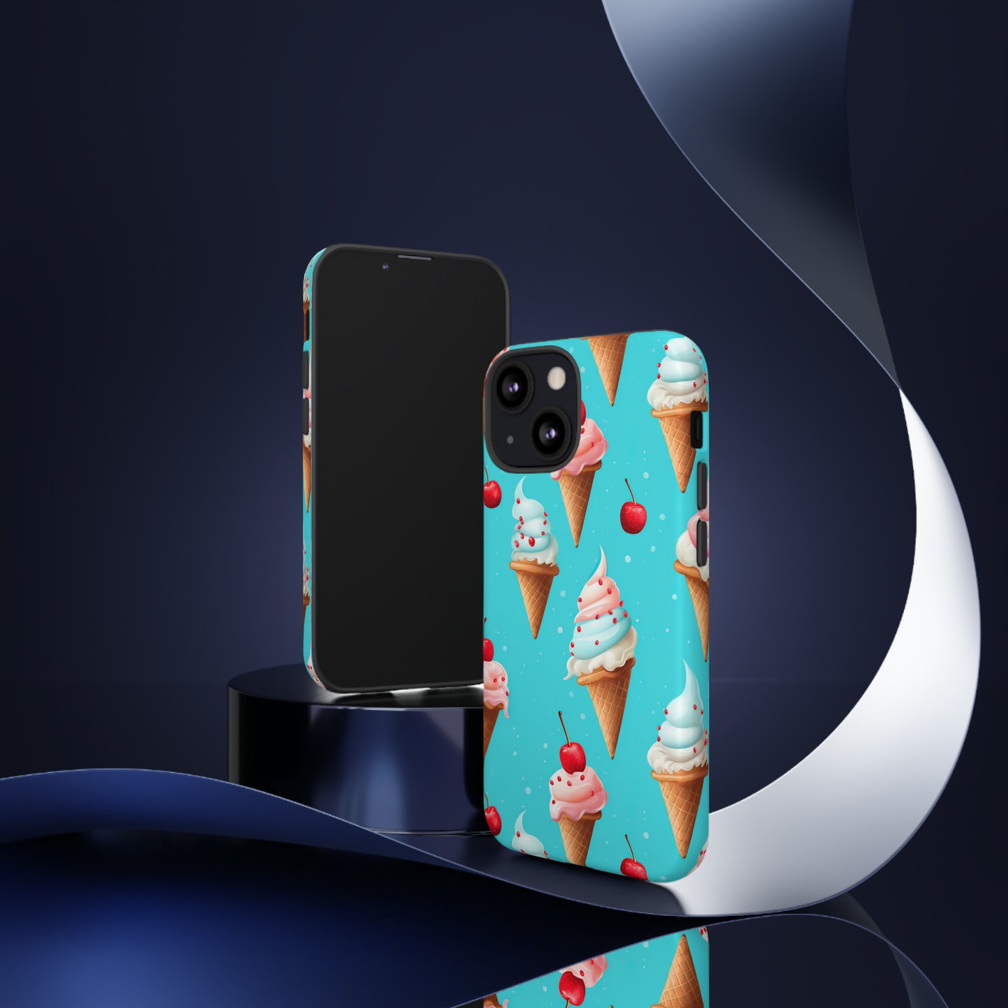 Sundae Funday - Ice Cream Cone Pattern Phone Case - iPhone & Samsung Compatible Phone Case Pattern Symphony iPhone 13 Mini Matte 