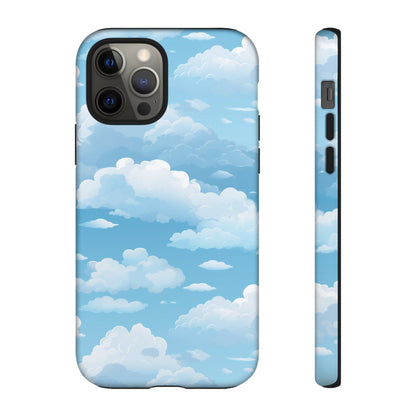 Azure Horizon Phone Case - Majestic Sky & Cloud Pattern - Tough Phone Case