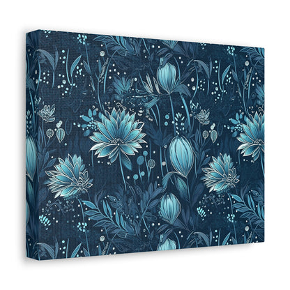 Metallic Blue Scilla - Shimmering Spring Wall Art Canvas