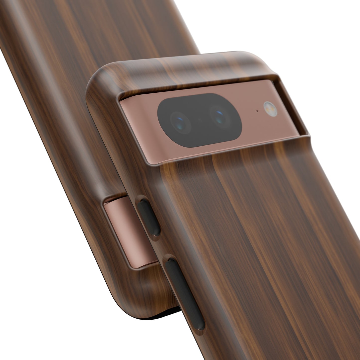 Luxurious Faux Dark Walnut Essence Phone Case - Rich and Refined Natural Wood Design - Tough Cases