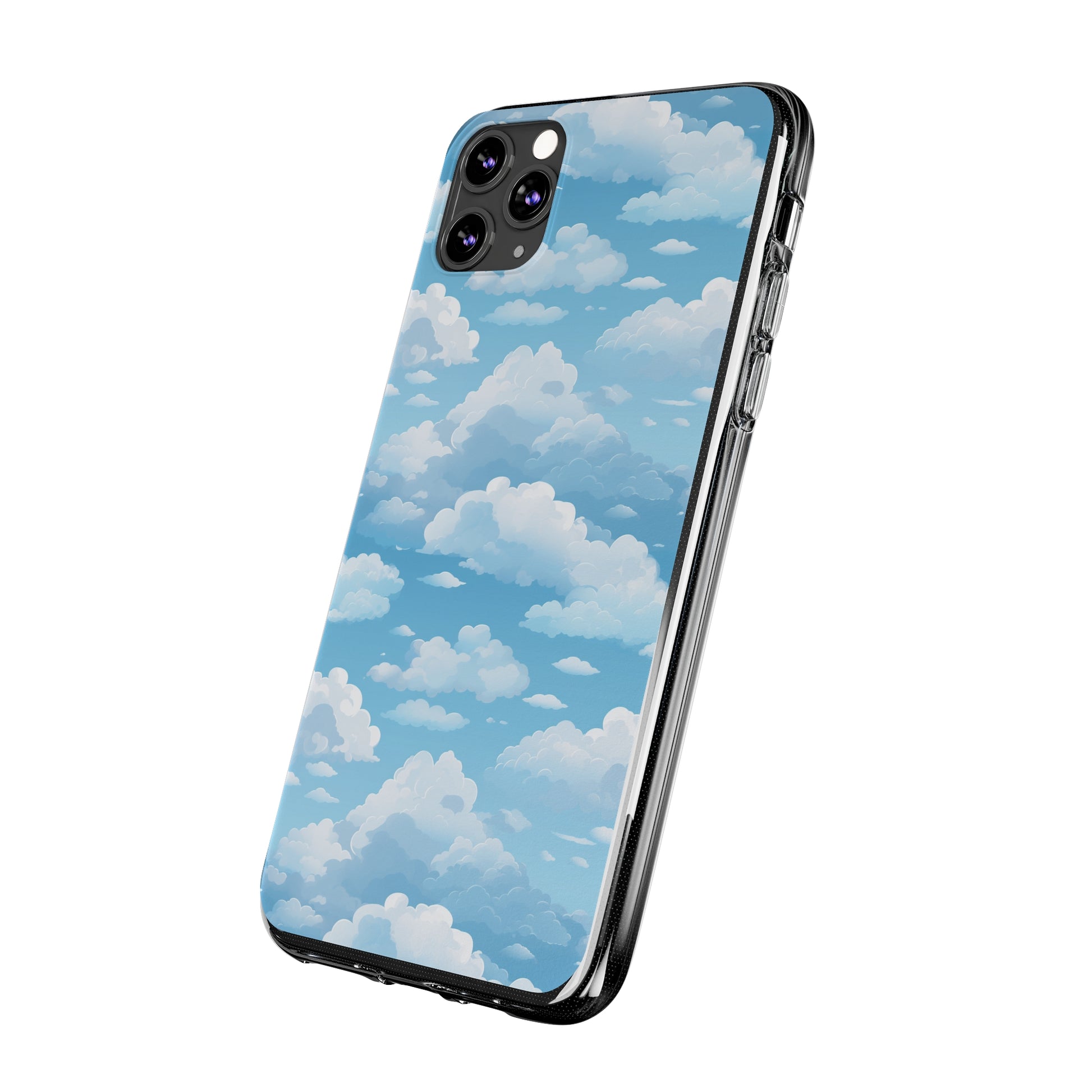 Boundless Azure Horizon - Calm Sky Design Soft Phone Case for IPhone, Samsung, and Google Pixel Phone Case Pattern Symphony   