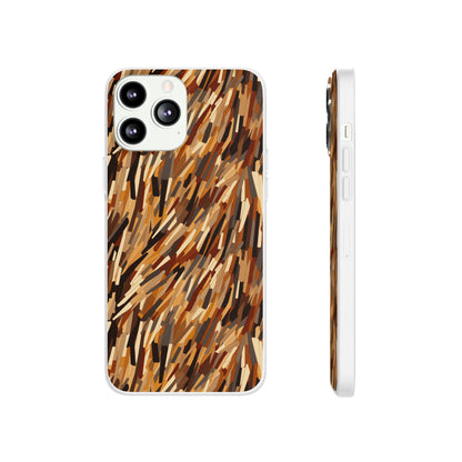 Fragmented Forest: Autumn's Abstract Palette Flexible Phone Case