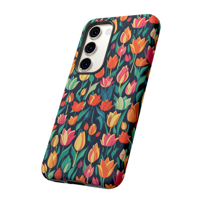 Tulip Medley Tough Phone Case - Vibrant Spring Floral Design