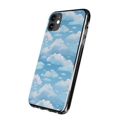 Boundless Azure Horizon - Calm Sky Design Soft Phone Case for IPhone, Samsung, and Google Pixel Phone Case Pattern Symphony   