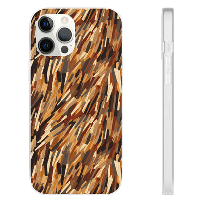 Fragmented Forest: Autumn's Abstract Palette Flexible Phone Case