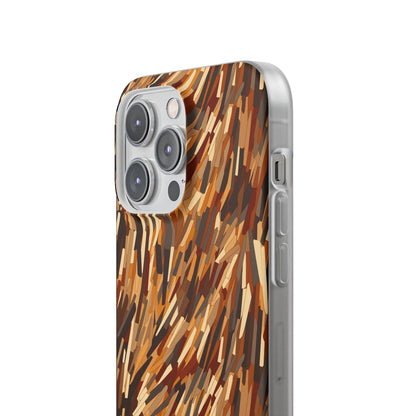 Fragmented Forest: Autumn's Abstract Palette Flexible Phone Case