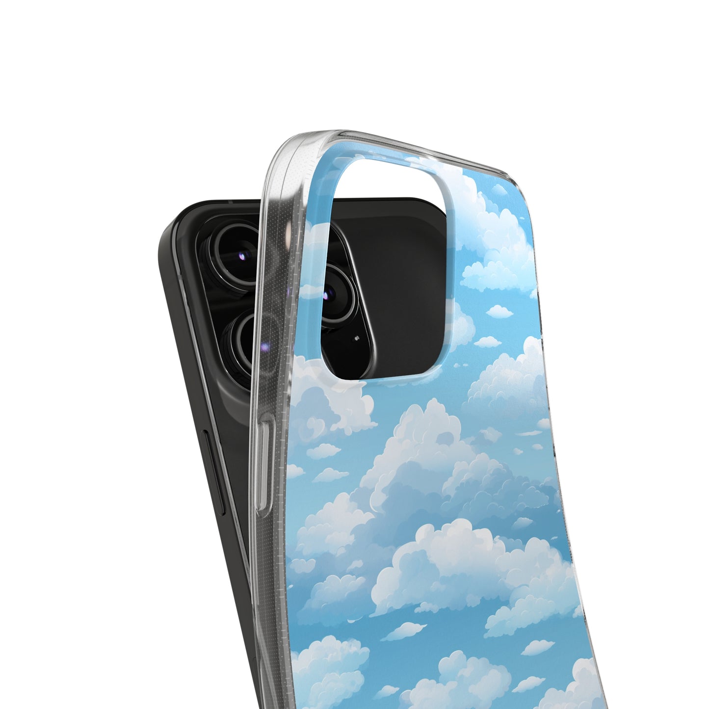 Boundless Azure Horizon - Calm Sky Design Soft Phone Case for IPhone, Samsung, and Google Pixel Phone Case Pattern Symphony   