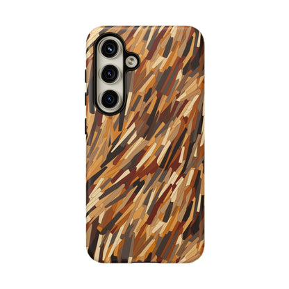 Fragmented Forest: Autumn's Abstract Palette Tough Phone Case