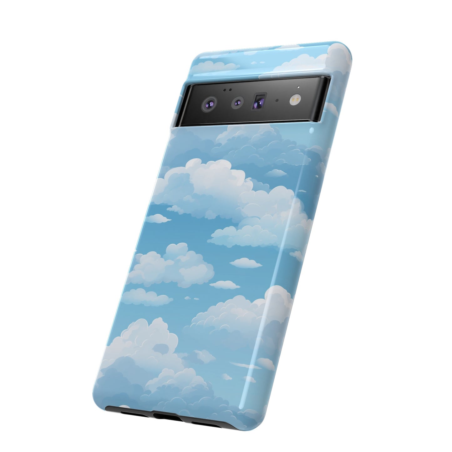 Azure Horizon Phone Case - Majestic Sky & Cloud Pattern - Tough Phone Case