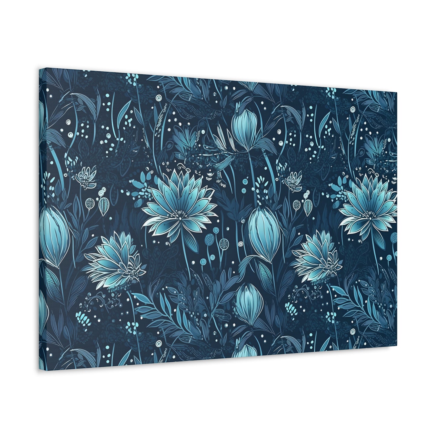 Metallic Blue Scilla - Shimmering Spring Wall Art Canvas