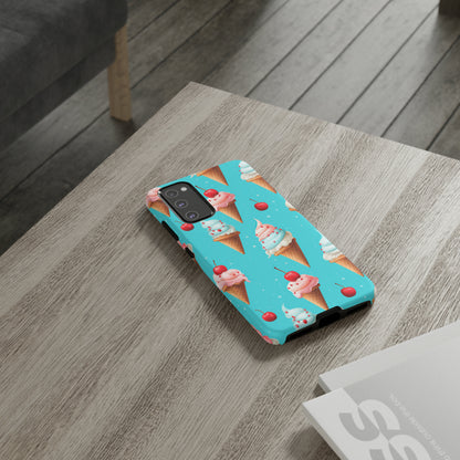 Sundae Funday - Ice Cream Cone Pattern Phone Case - iPhone & Samsung Compatible Phone Case Pattern Symphony Samsung Galaxy S20 FE Matte 