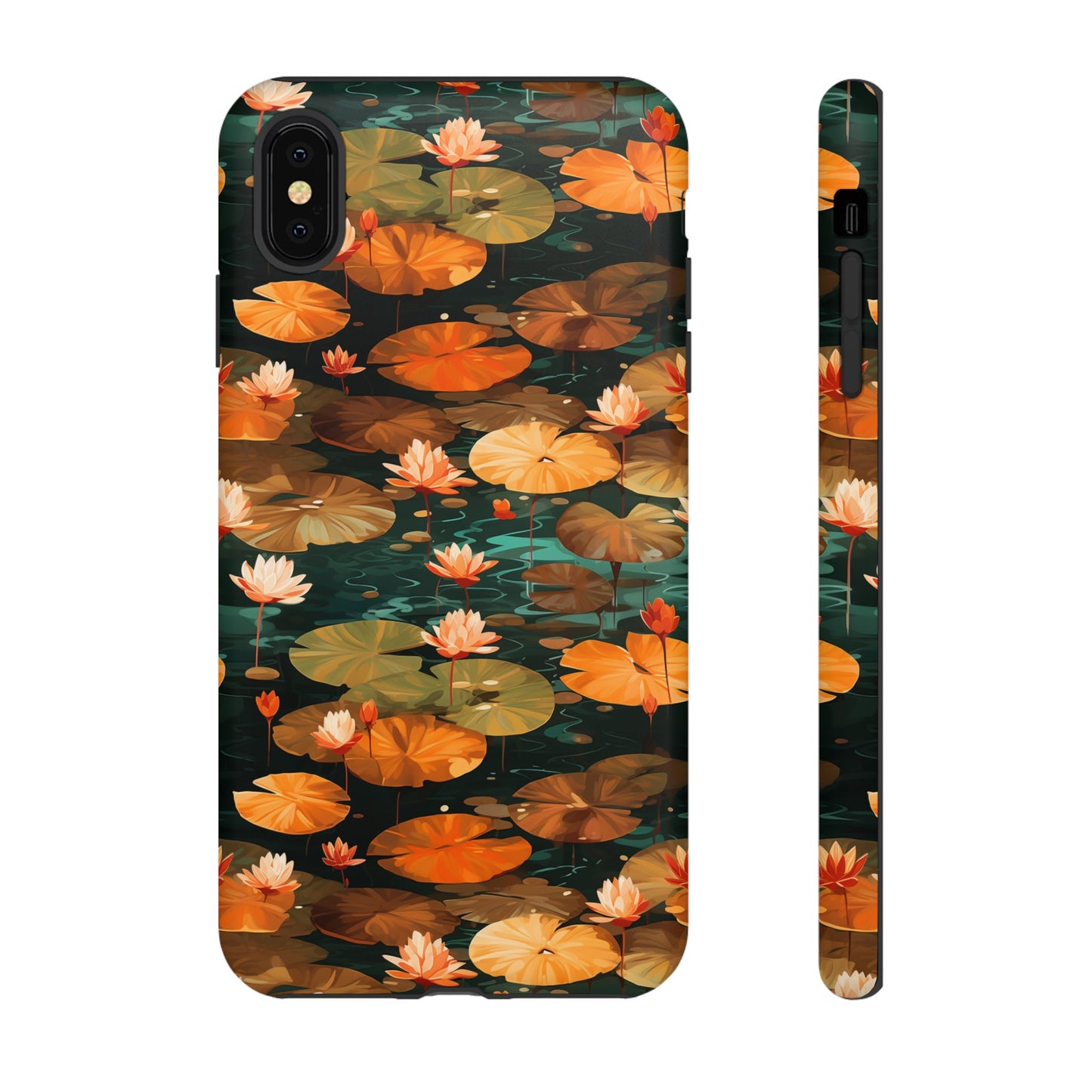 Orange Lotus Whisper: Autumn on the Water - Tough Phone Case