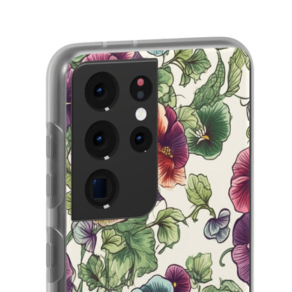 Watercolour Pansy Phone Case - Delicate Floral Elegance - Spring Collection - Flexi Cases Phone Case Pattern Symphony   