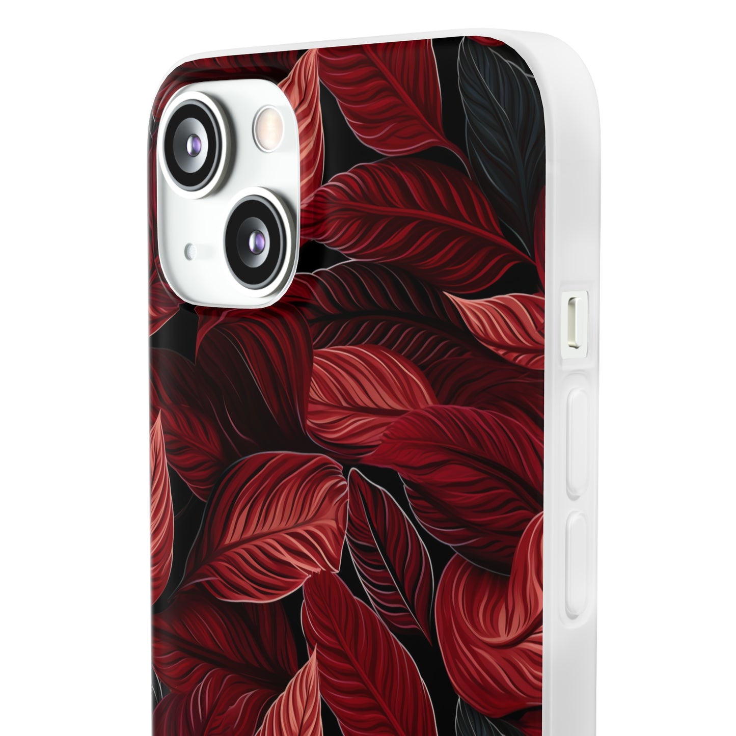 Scarlet Whispers: Lush Autumn Colours in Botanical Bliss - Flexible Phone Case