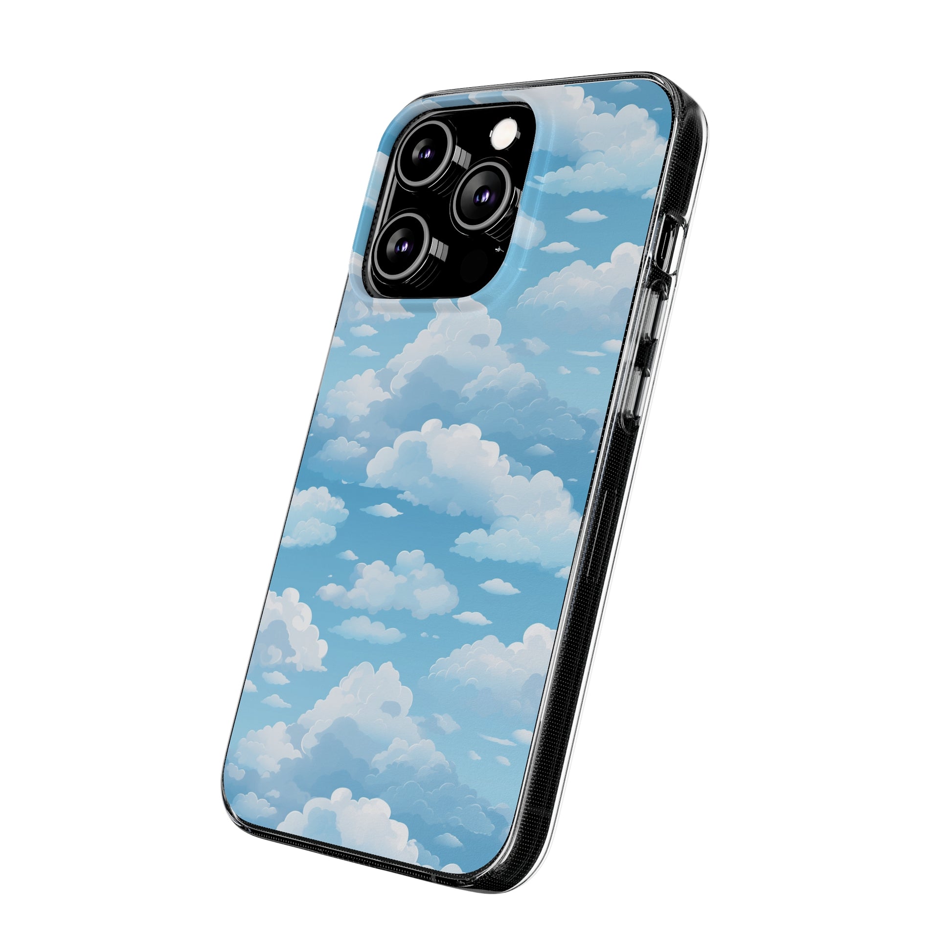 Boundless Azure Horizon - Calm Sky Design Soft Phone Case for IPhone, Samsung, and Google Pixel Phone Case Pattern Symphony   