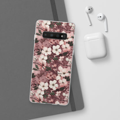 Sparse Dogwood Blossom Phone Case - Elegant Floral Design for Your Smartphone - Flexi Cases Phone Case Pattern Symphony Samsung Galaxy S10  