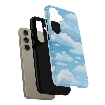 Azure Horizon Phone Case - Majestic Sky & Cloud Pattern - Tough Phone Case