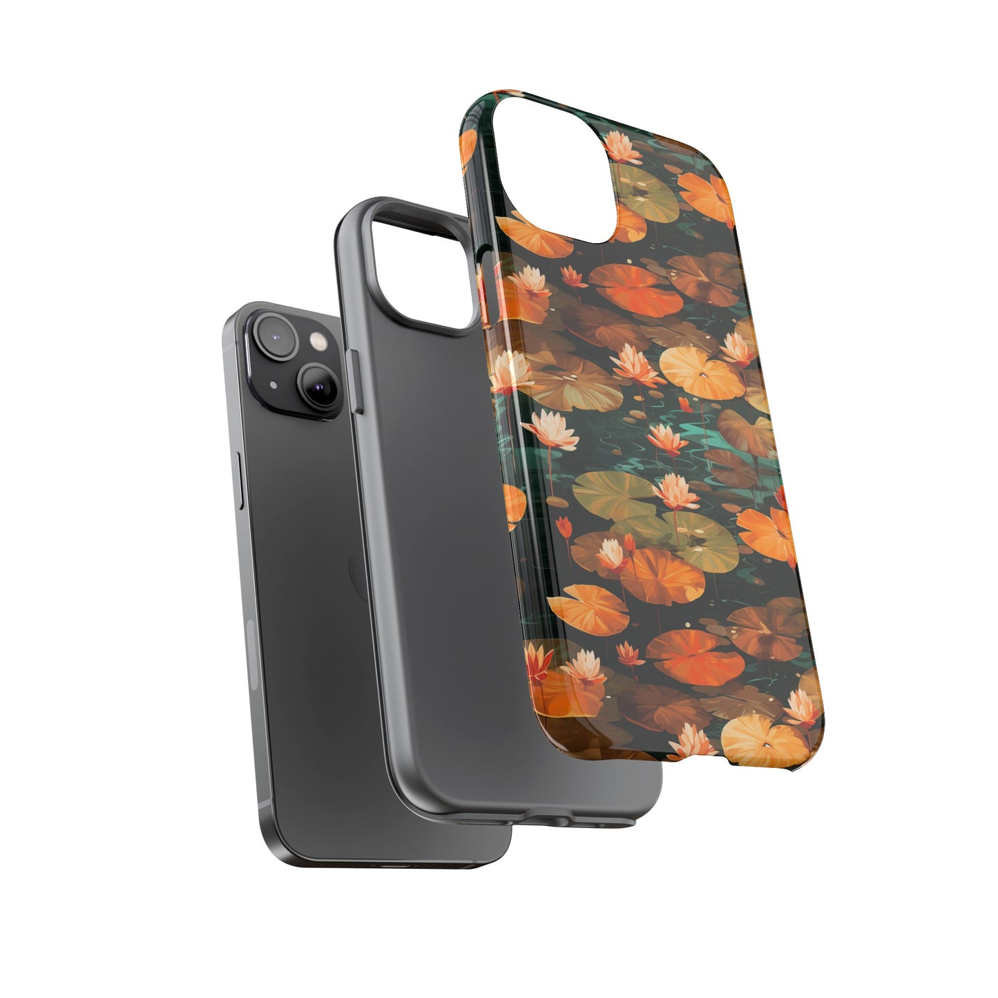 Orange Lotus Whisper: Autumn on the Water - Tough Phone Case