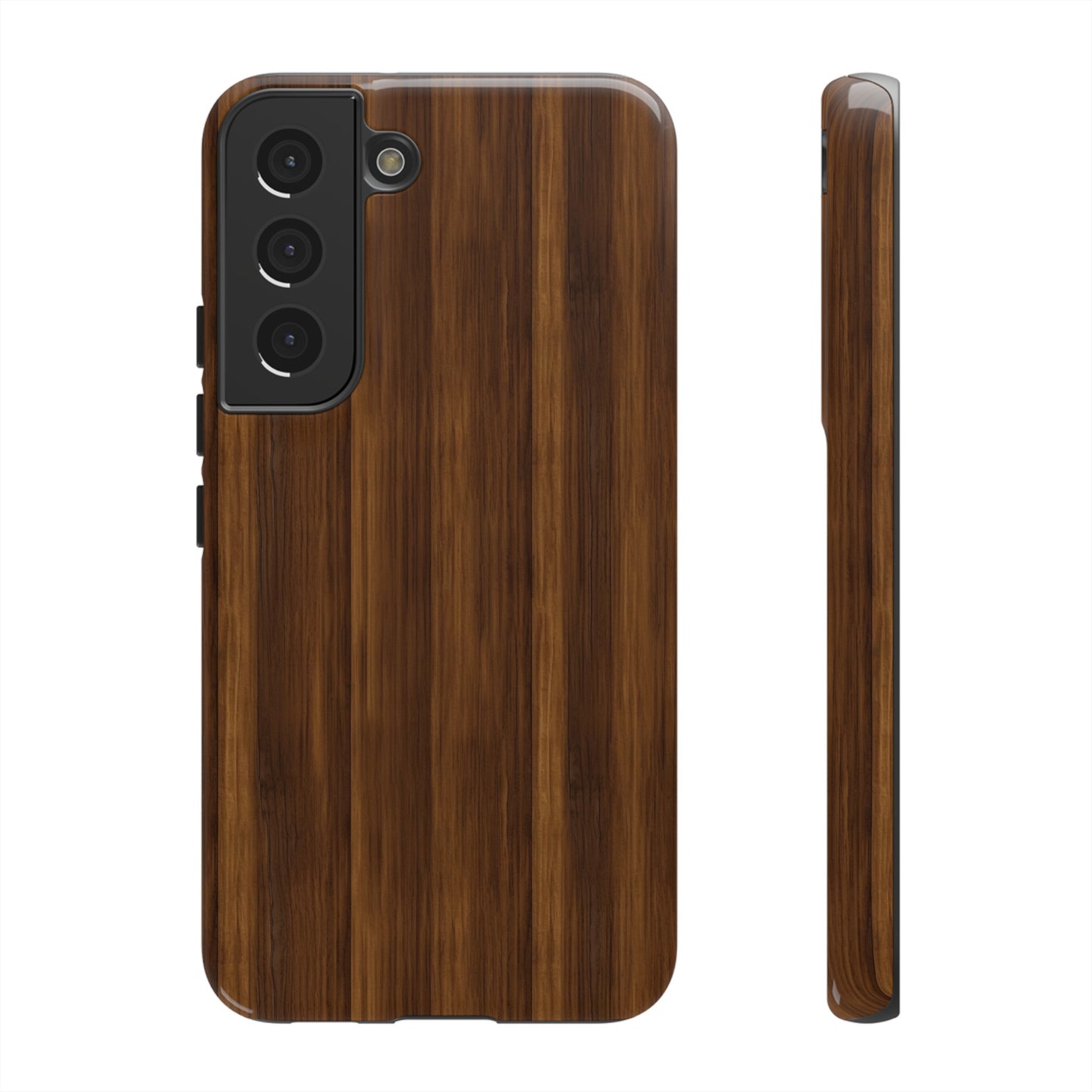 Luxurious Faux Dark Walnut Essence Phone Case - Rich and Refined Natural Wood Design - Tough Cases