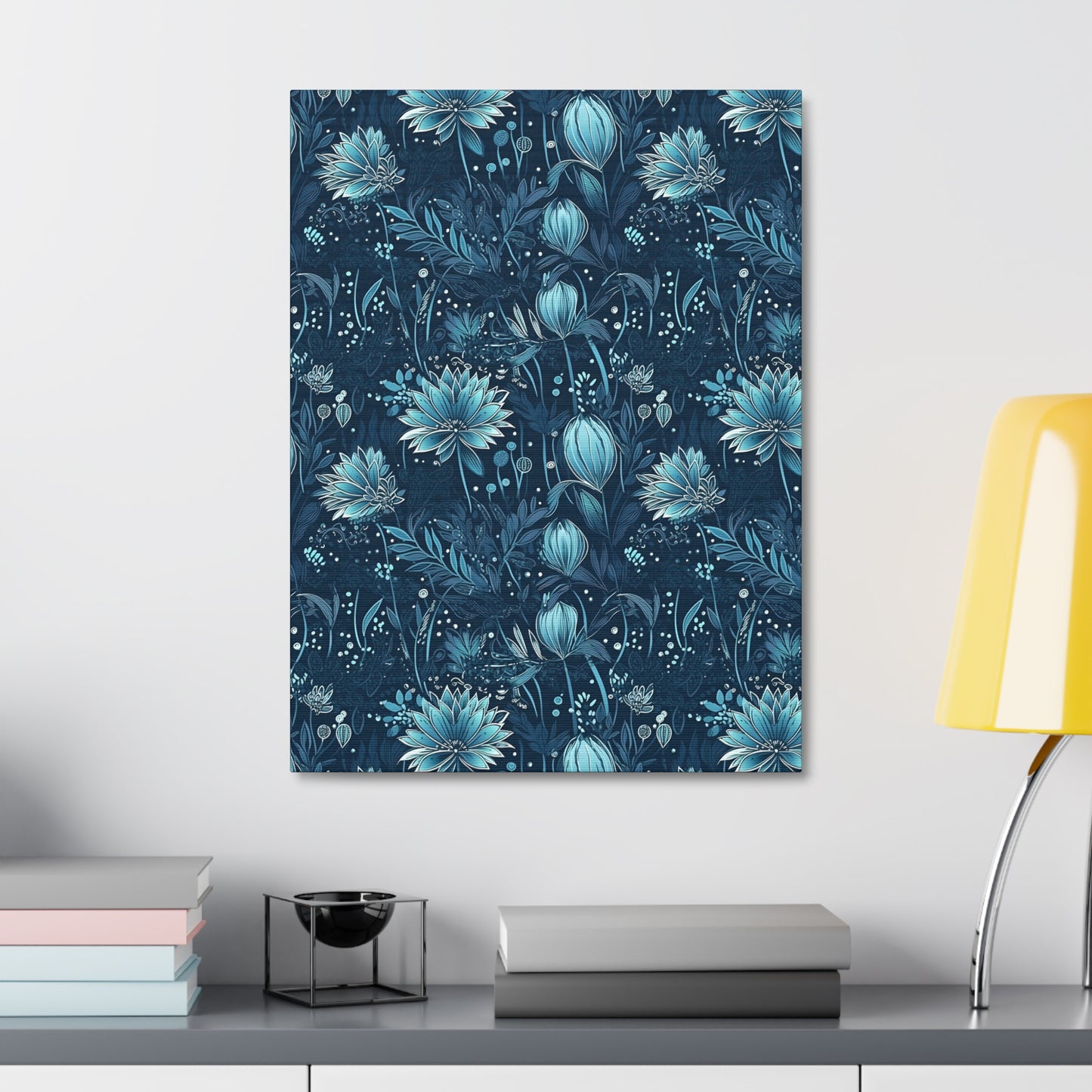 Metallic Blue Scilla - Shimmering Spring Wall Art Canvas