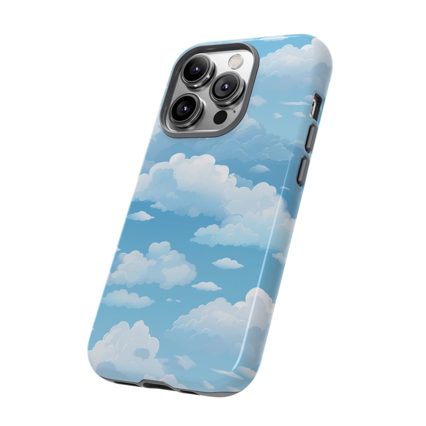 Azure Horizon Phone Case - Majestic Sky & Cloud Pattern - Tough Phone Case