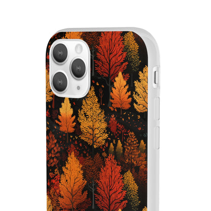 Bronzed Forest: A Chromatic Landscape - Flexible Phone Case