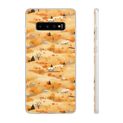 Harvest Homestead: Whimsical Autumn Villages - Flexible Phone Case