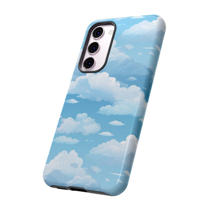 Azure Horizon Phone Case - Majestic Sky & Cloud Pattern - Tough Phone Case